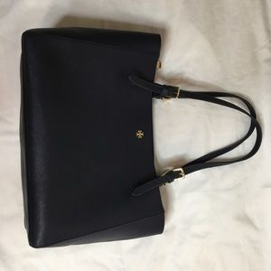 Tory Burch Navy Emerson Small Tote
